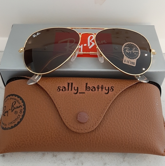 RayBan (Store Display) Aviator Brown Lens RB3025 - Picture 4 of 13